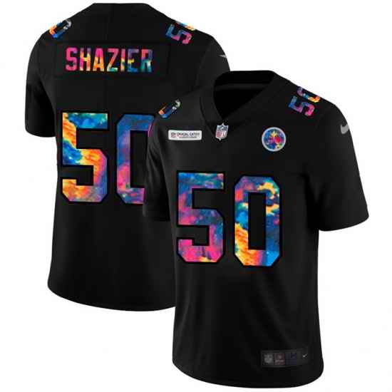 Pittsburgh Steelers 50 Ryan Shazier Men Nike Multi Color Black 2020 NFL Crucial Catch Vapor Untouchable Limited Jersey